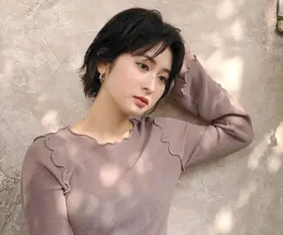 ショート 🟢ウルフ/スパイラ ルパーマ/大西🟢のヘアスタイル