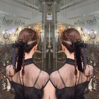 ロング ヘアアレンジ レイヤー/ボブ/ ミニボブ/AOIのヘアスタイル