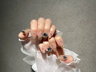 ネイル I-nailロング /ワンホン/キラキラのネイルデザイン