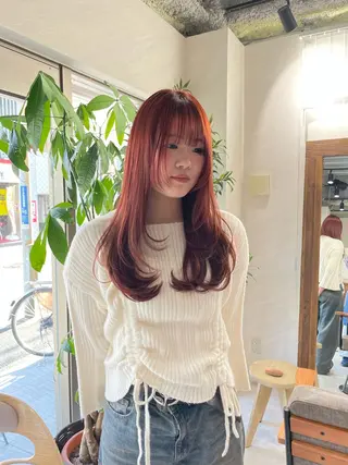 ロング カラー 🍐透明感カラー🍐 レイヤーカットのヘアスタイル