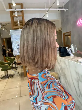 ミディアム ふじ ここなのヘアスタイル