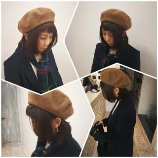 パーマ Aile所属・酸性ストレート／カラ ー/山下高明のヘアスタイル