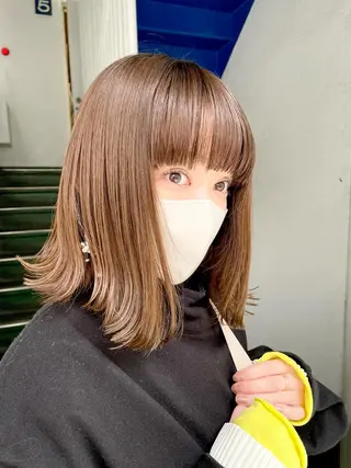 ミディアム カラー パーマ ヘアアレンジ メンズ ハイトーン/レイヤー 🌸さくらのヘアスタイル