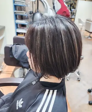 ショート カラー ブリーチ、デザイン  カラー福士直矢のヘアスタイル