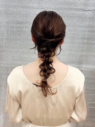 ヘアアレンジ カラー ロング LIP 大阪本店 エクステ 堀谷和孝のヘアスタイル