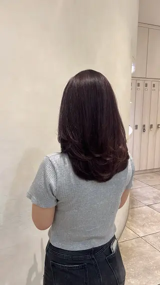 地毛風ストレート/ ケアカラー/セキネのヘアスタイル