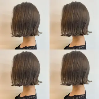 ショート カラー 透明感/オリーブ/ グレージュ/YUKAのヘアスタイル