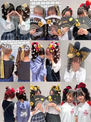 ヘアアレンジ 💗暖色/ブリーチ/ レイヤー/横浜/メイのヘアスタイル