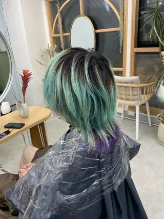 ミディアム カラー メンズ soi所属・ケアブリーチ/ツヤ髪 /ハイトーン/西村のヘアスタイル