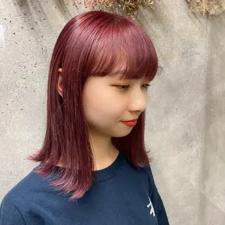 ミディアム カラー wakana 【ブリーチカラー】のヘアスタイル