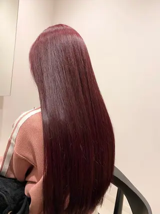 セミロング カラー パーマ ヘアアレンジ ブリーチなしカラー/ 顔周りレイヤーのヘアスタイル