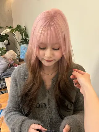 ロング カラー 韓国ヘア/ボブ/レ イヤー/ EMIRIのヘアスタイル