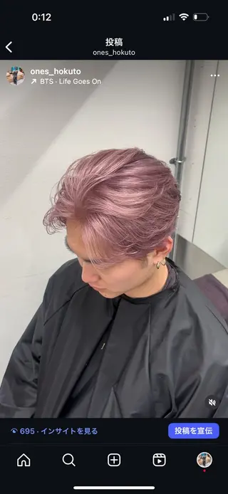 カラー メンズハイトーン 北斗💍レイヤーのヘアスタイル