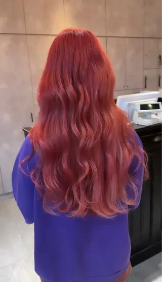 ロング カラー パーマ メンズ ブリーチカラー🤍 颯馬🐈‍⬛のヘアスタイル