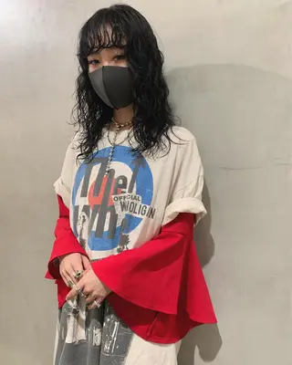 ミディアム カラー パーマ 優作 〜圧倒的信頼〜のヘアスタイル