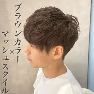 カラー メンズ ダウンパーマ特化💎 ボブ・レイヤーりなのヘアスタイル