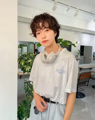 ショート レイヤーパーマ＊ 顔まわり似合わせのヘアスタイル