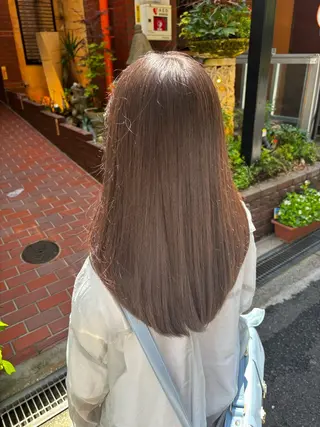 ロング シオン/艶髪カラー/ 韓国ヘアのヘアスタイル