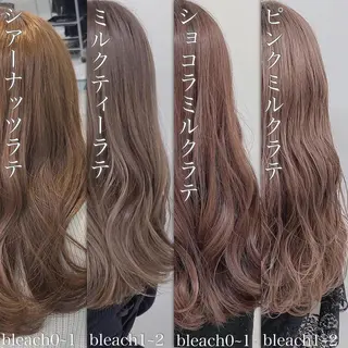 セミロング カラー 🥞ベージュ系カラー 【すずきりほ】🥞のヘアスタイル