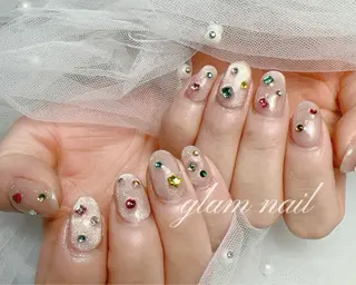 ネイル エツメ💅 長さだし🎀デザインのネイルデザイン