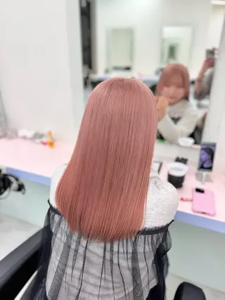 ミディアム カラー ヘアアレンジ 💘Risa💘/ミ ルクティ/ハイトーンのヘアスタイル