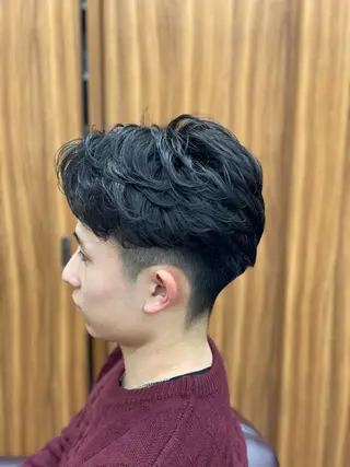 ミディアム パーマ メンズパーマ 赤司 泰樹のヘアスタイル