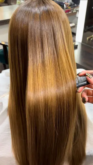 ロング パーマ ストレート/縮毛矯正 /ｳｻﾐのヘアスタイル