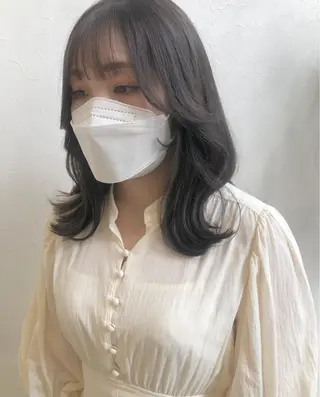 ミディアム カラー nakahara madokaのヘアスタイル