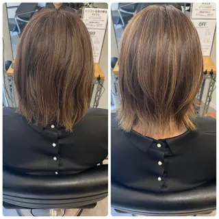 ミディアム OFF YUYAのヘアスタイル