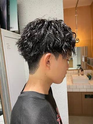 ショート パーマ メンズ 髪質改善/茅ヶ崎 マツモト リョウのヘアスタイル