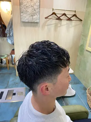 ショート パーマ メンズ メンズカット/パーマ 福島区SOSOのヘアスタイル