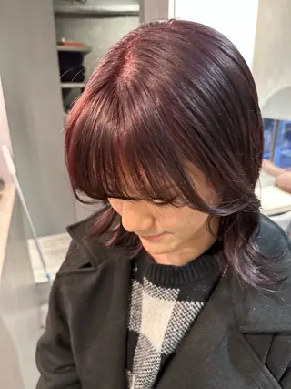 ミディアム カラー 韓国風/オシャレ /縮毛矯正/滝口琴未のヘアスタイル