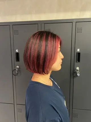 ミディアム ハイライト/白髪ぼか し/臼田さりな🌹のヘアスタイル