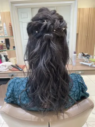 ロング ヘアアレンジ 韓国ヘアメイク🎀/ 縮毛矯正✨山本媛香のヘアスタイル