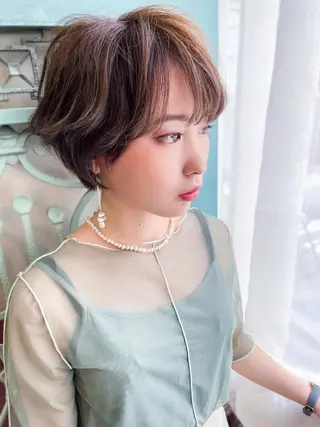 ショート カラー パーマ ヘアアレンジ メンズ 表参道Lise おおいしおりのヘアスタイル