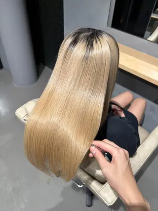 ロング shinka　omotesando所属・ブリーチ縮毛矯正 /髪質改善/タイチのヘアスタイル