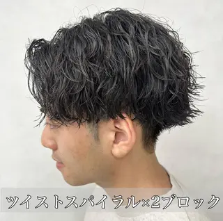 ショート パーマ メンズ 💈メンズ特化 美容師サキ💈のヘアスタイル