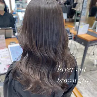 セミロング カラー パーマ ヘアアレンジ 日本一の小顔カット/ ボブ/顔周り/韓国のヘアスタイル