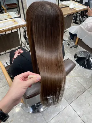 ロング 髪質改善×白髪ぼかし 美容師✂️武澤龍賀のヘアスタイル