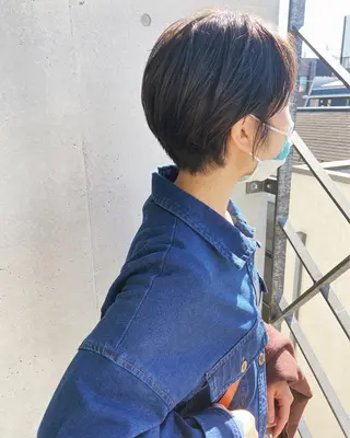 ショート カラー パーマ ヘアアレンジ メンズ キッズ ネイル マツエク・マツパ ショート/ボブ /パーマ🌿柏原良亮のヘアスタイル
