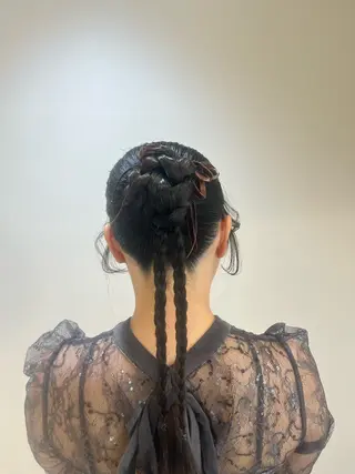 ロング ヘアアレンジ ブリーチカラー特化 美容師/𝕐𝕌𝕀のヘアスタイル