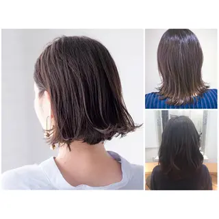 ミディアム カラー 縮毛矯正/髪質改善✂ 石川由紀乃のヘアスタイル