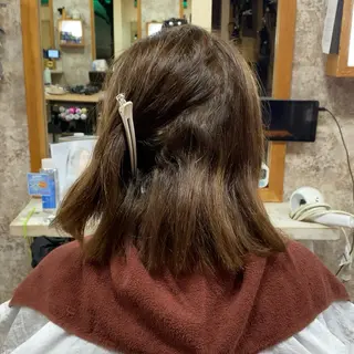 ミディアム YELLOW CORN 金沢文庫所属・【金沢文庫4分】髪質 改善/縮毛矯正アラタのヘアスタイル