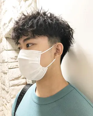 パーマ ヘアアレンジ メンズ ainico+所属・メンズ特化✂️栗原 侑也のヘアスタイル