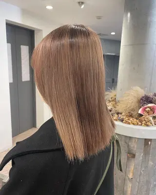 ミディアム ♡似合わせハイトーン ♡maiのヘアスタイル