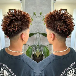 ショート メンズ メンズパーマ/艶 モテカラー/福井悟朗のヘアスタイル