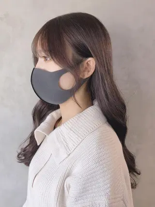 セミロング ヘアアレンジ パーマ カラー ITbyALBUM 八王子店のヘアスタイル