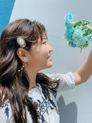 ロング カラー ヘアアレンジ 古川 琴美のヘアスタイル