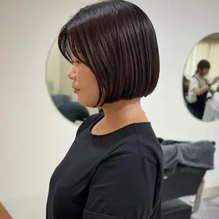 ショート カラー ボブ/透明感カラー /坂口恵梨子のヘアスタイル