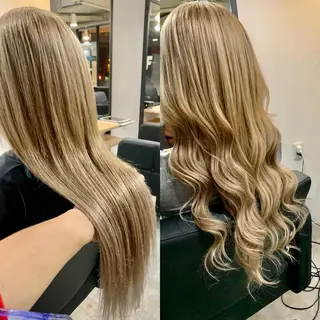 ロング カラー ヘアアレンジ 下妻 カラーエクステ難波のヘアスタイル